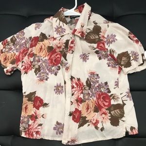 Brandy Melville Floral Button-Up